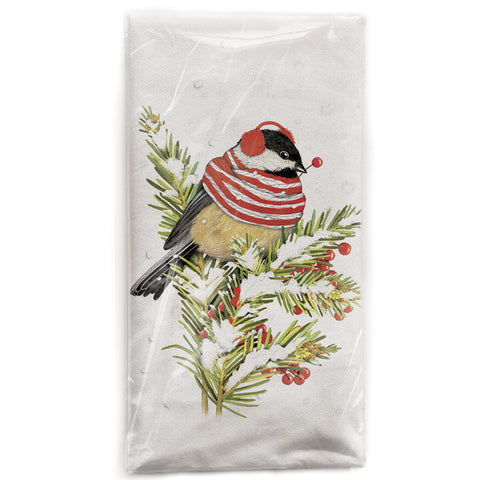 Chickadee Scarf Bagged Towel