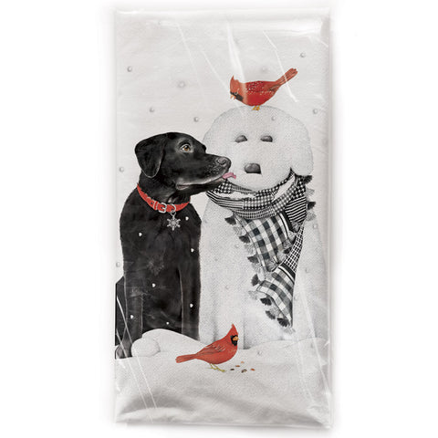 Snow Dog Bagged Towel