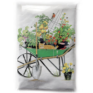 Tomato Wheelbarrow Bagged Towel